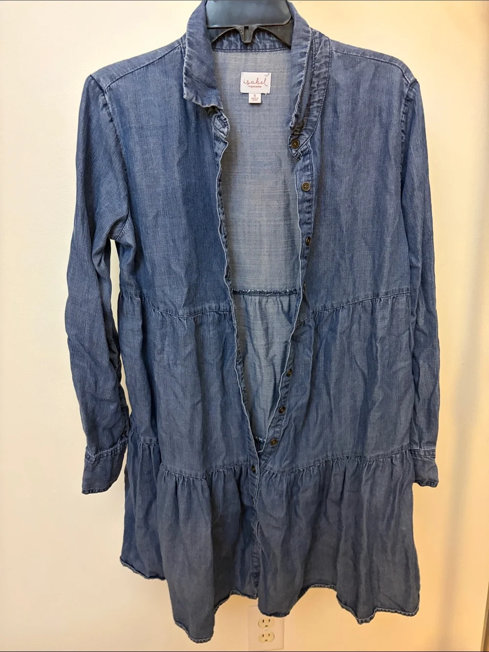 Isabel Maternity by Ingrid & Isabel Blue Tiered Denim Maternity Jacket